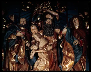 Die Entschlafung und die Himmelfahrt der Jungfrau Maria, Altarbild (Detail), ca. 1477-89